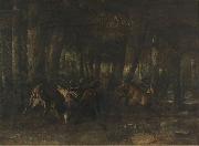 Spring Rut The Battle of the Stags Gustave Courbet